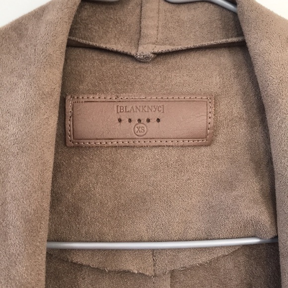 Blank NYC Cloud Nine Faux Suede Drape Waterfall Cardigan Jacket - Picture 5 of 10